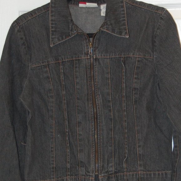 Faded Glory 1972 Women's Dark Blue Denim Zipper Front Jacket Size Large - Picture 3 of 16